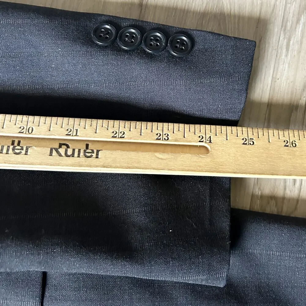 VNTG Christian Dior Monsieur Stripped Mens Wool Grey Blue 2pc Grey Blue Suit 42R